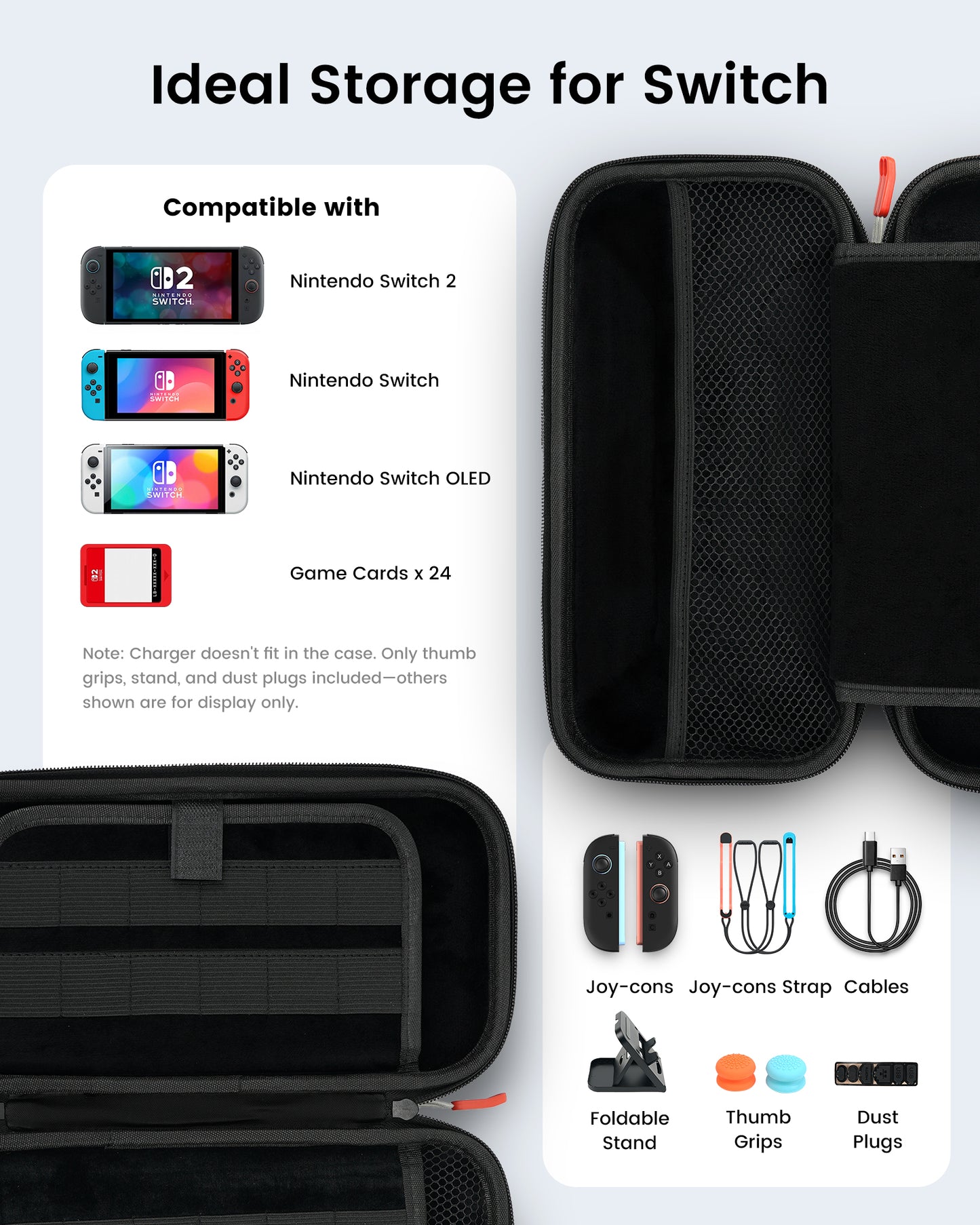 Carrying Case for Nintendo Switch 2 with Games Card Slots