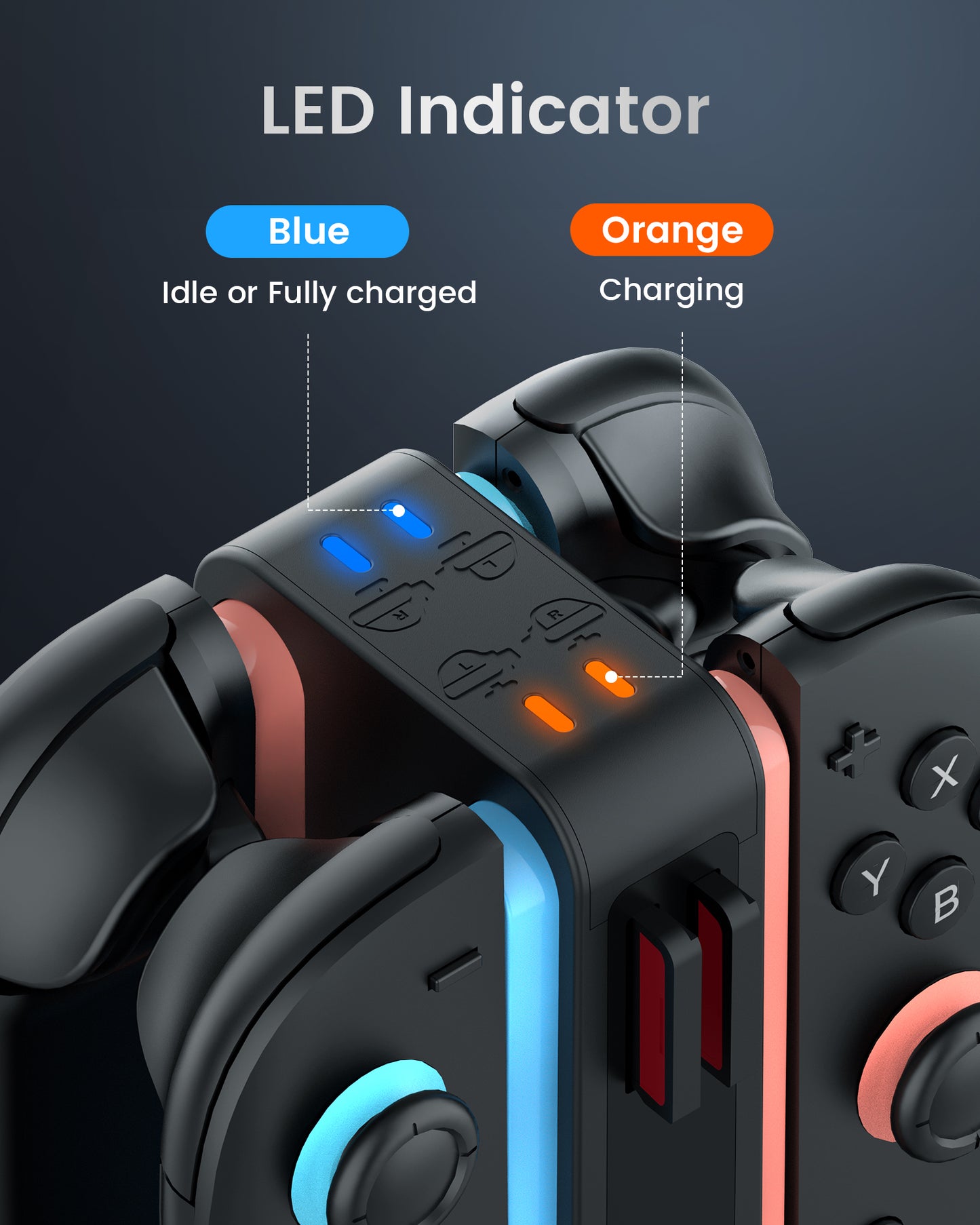 Joy-Con Charging Dock for Nintendo Switch 2 Gaming Controllers