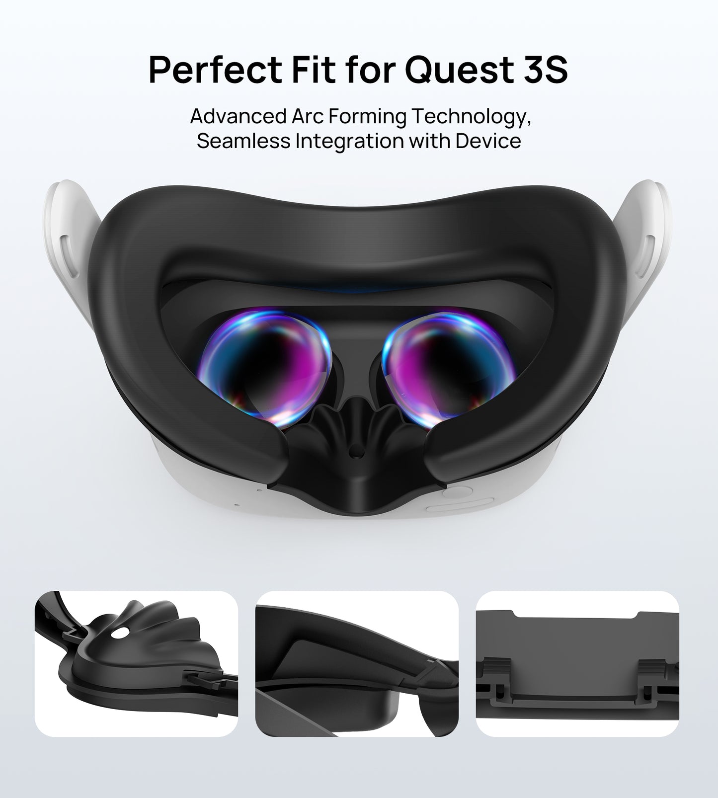 Facial Interface for Meta Quest 3S with Nose Guard