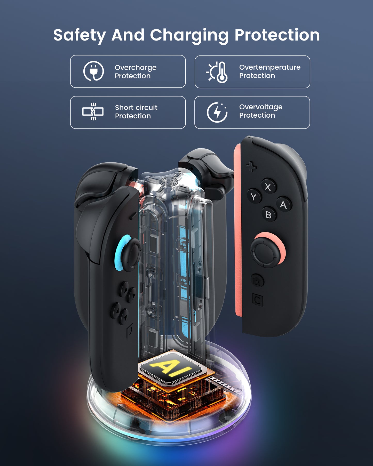 Switch Controller Charger for Nintendo Joy-Con