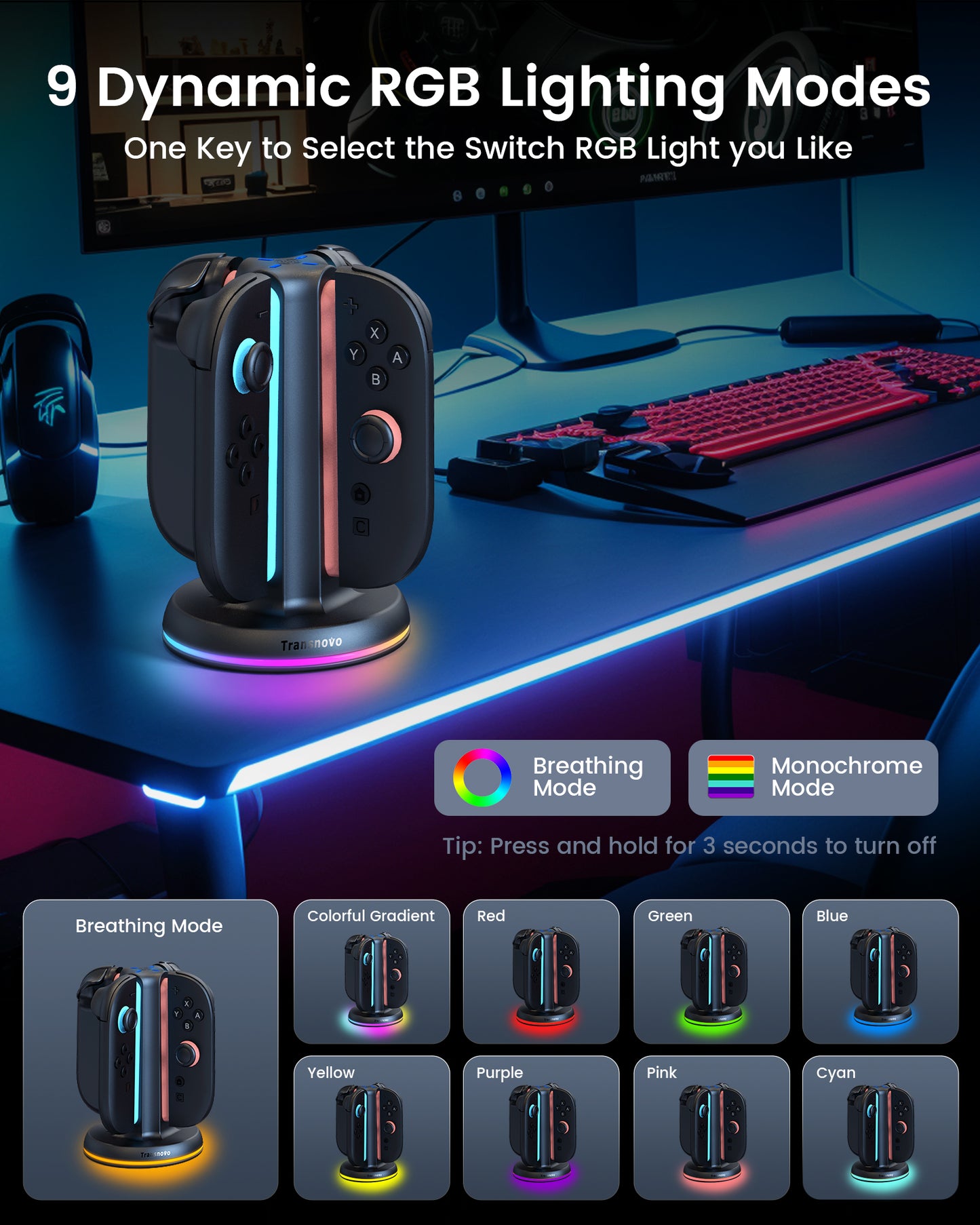 Switch Controller Charger for Nintendo Joy-Con
