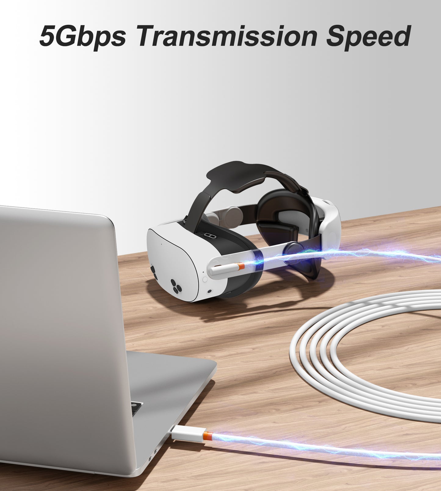 16ft Link Cable for Meta Quest 3S/3/2, Pico 4 and PC/SteamVR