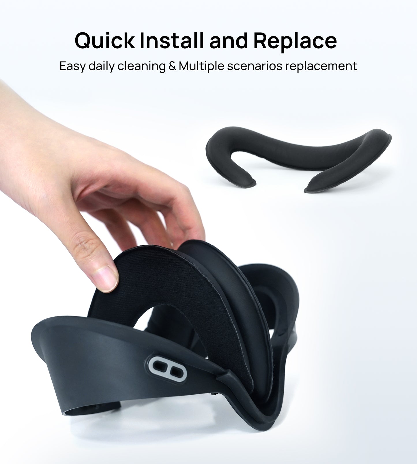Facial Interface for Meta Quest 3S with Nose Guard
