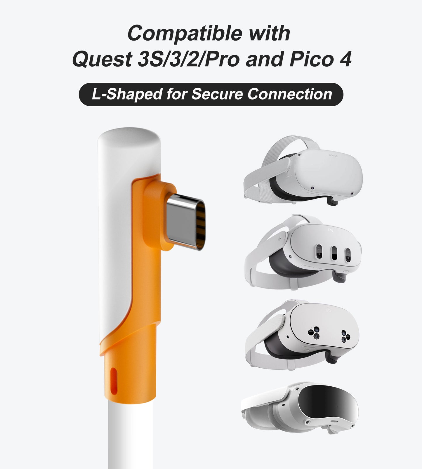 16ft Link Cable for Meta Quest 3S/3/2, Pico 4 and PC/SteamVR