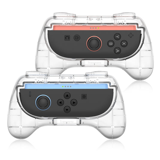 Joy-Con Grips for Nintendo Switch 2 Joy-Con Controller - 2 Pack Transparent