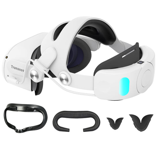 6000mAh Battery Head Strap for Meta Quest 2 (5-in-1 Face Cover Set)