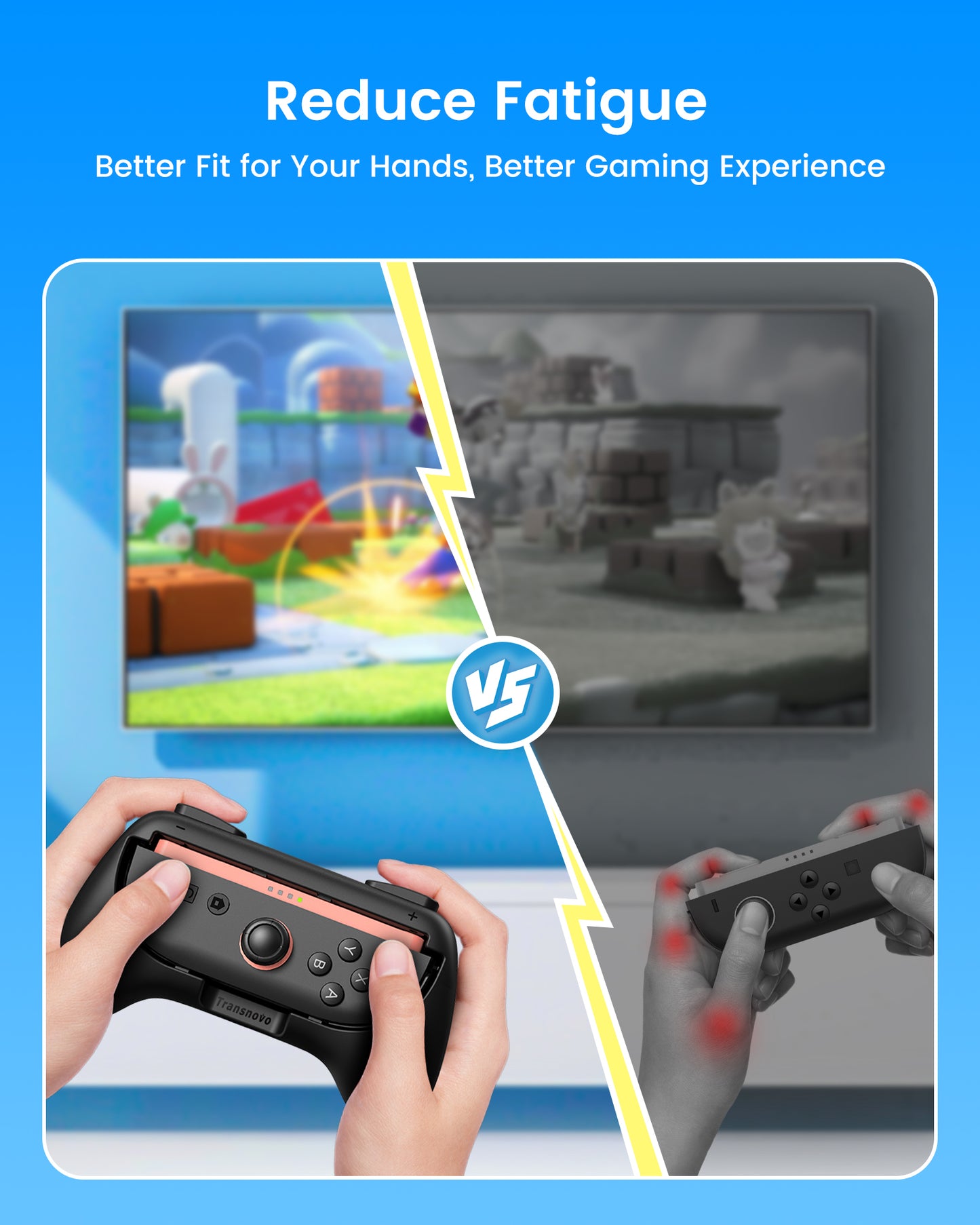 Joy-Con Grips for Nintendo Switch 2 Controllers Holder - 2 Pack Black