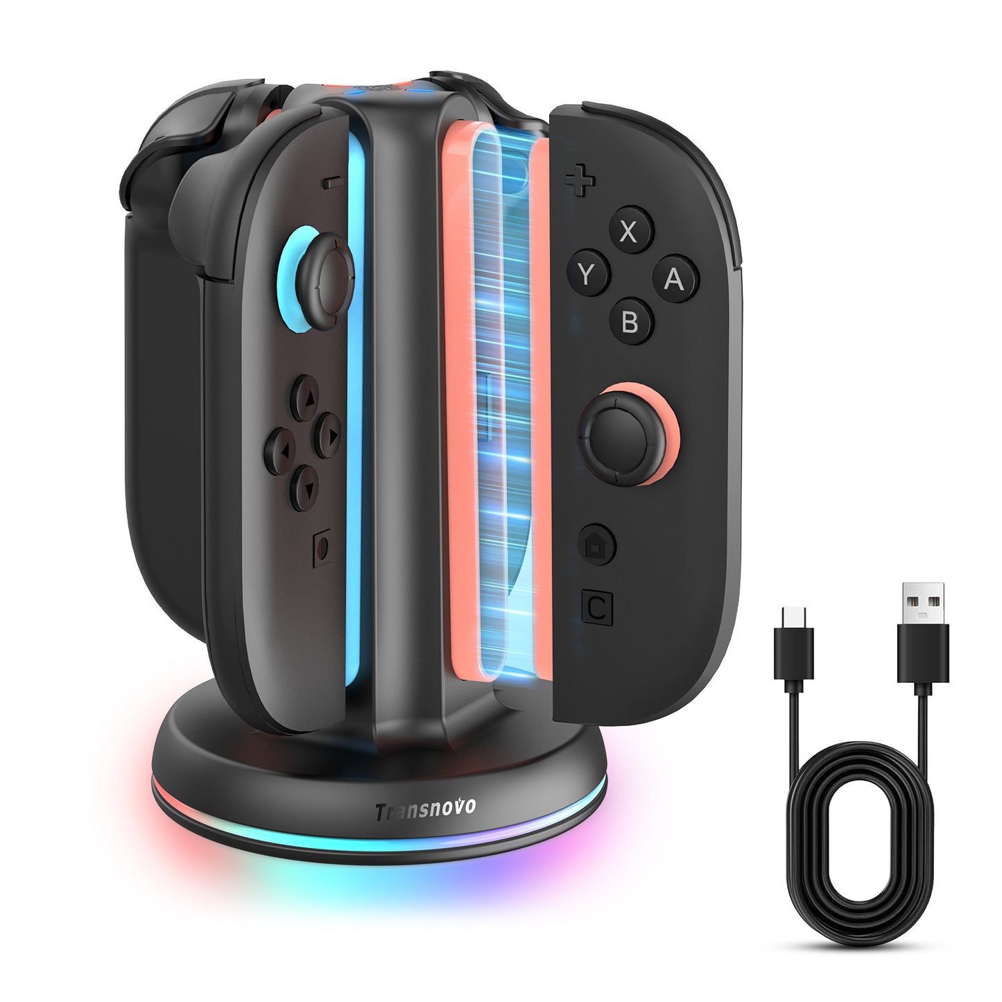 Charger Dock Nintendo Switch 2 with Magnetic Charging and 9 RGB Modes