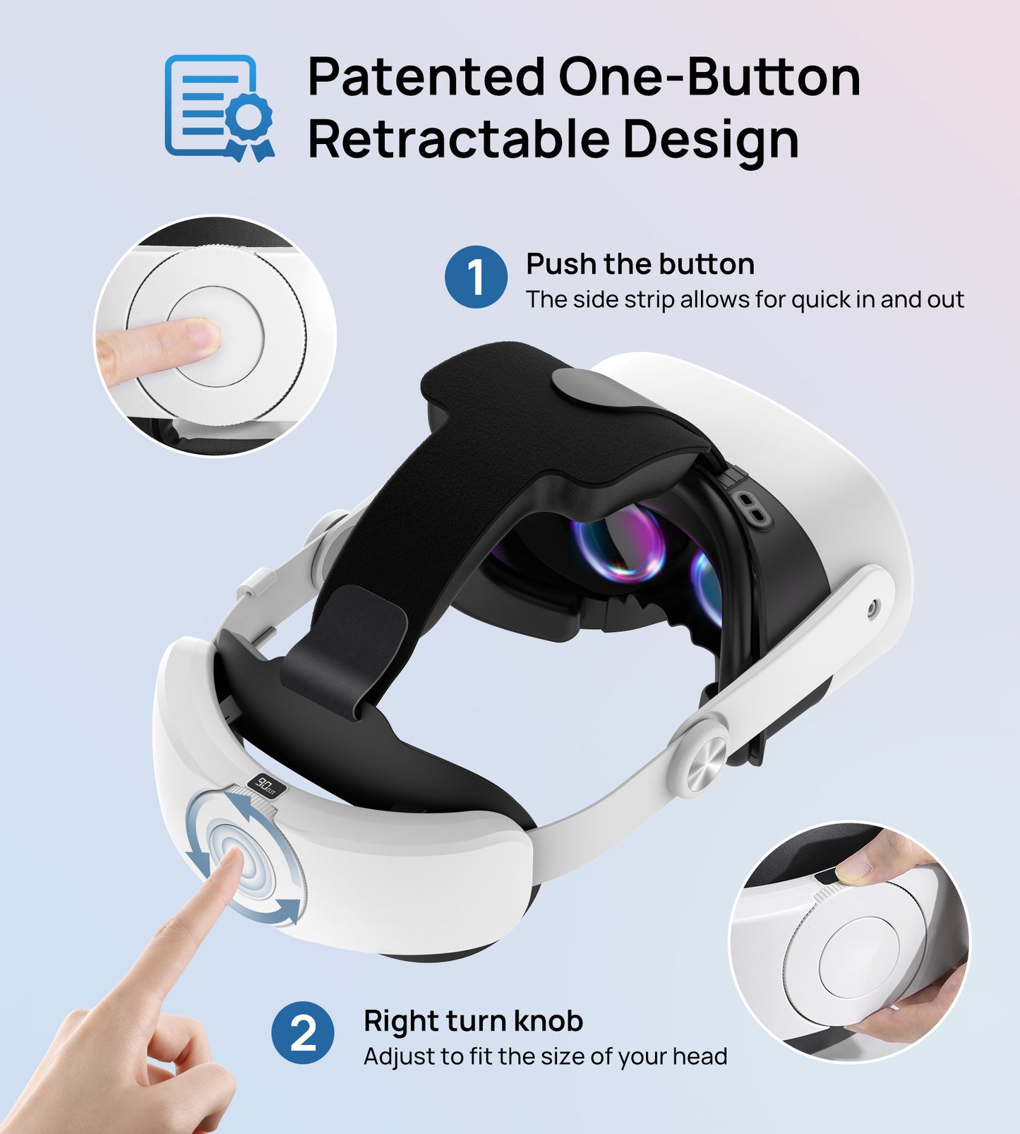 10000mAh Battery Meta Quest 3S Head Strap