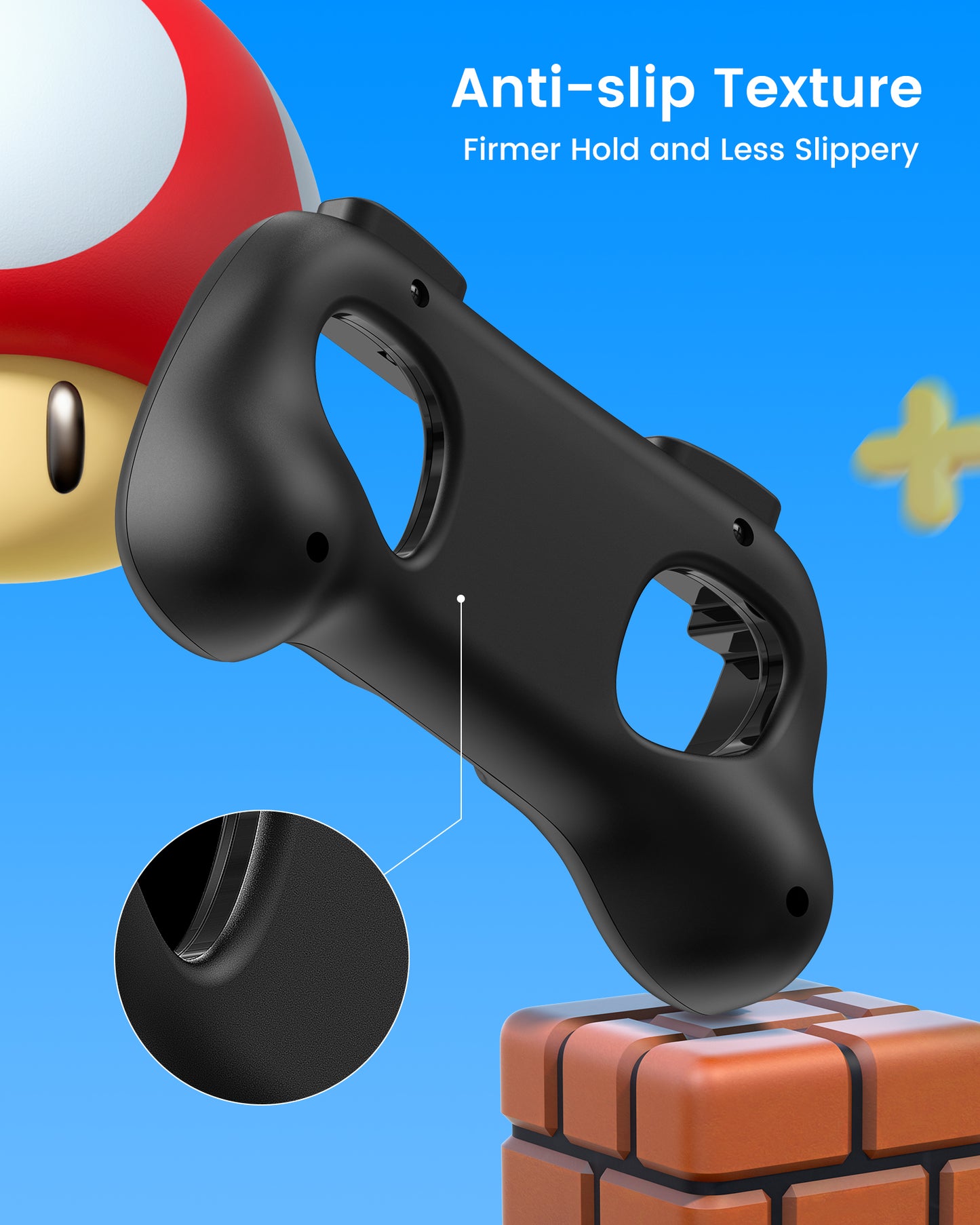 Joy-Con Grips for Nintendo Switch 2 Controllers Holder - 2 Pack Black