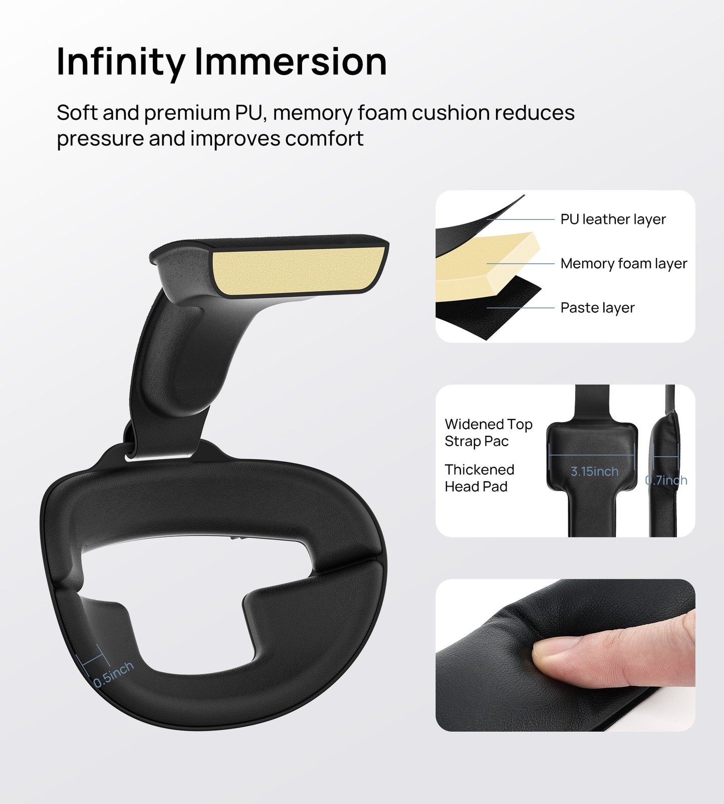 10000mAh Battery Meta Quest 3S Head Strap