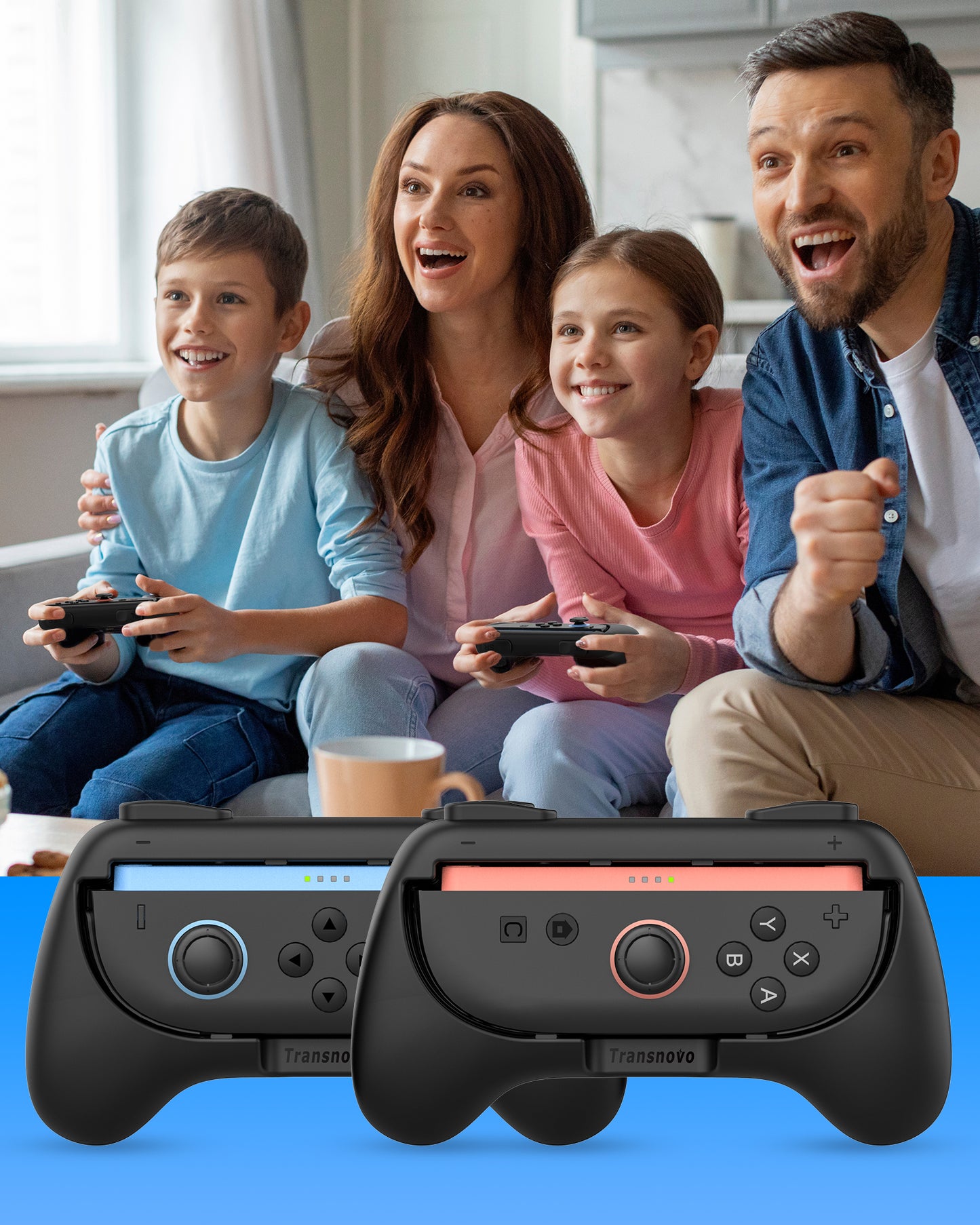 Joy-Con Grips for Nintendo Switch 2 Controllers Holder - 2 Pack Black