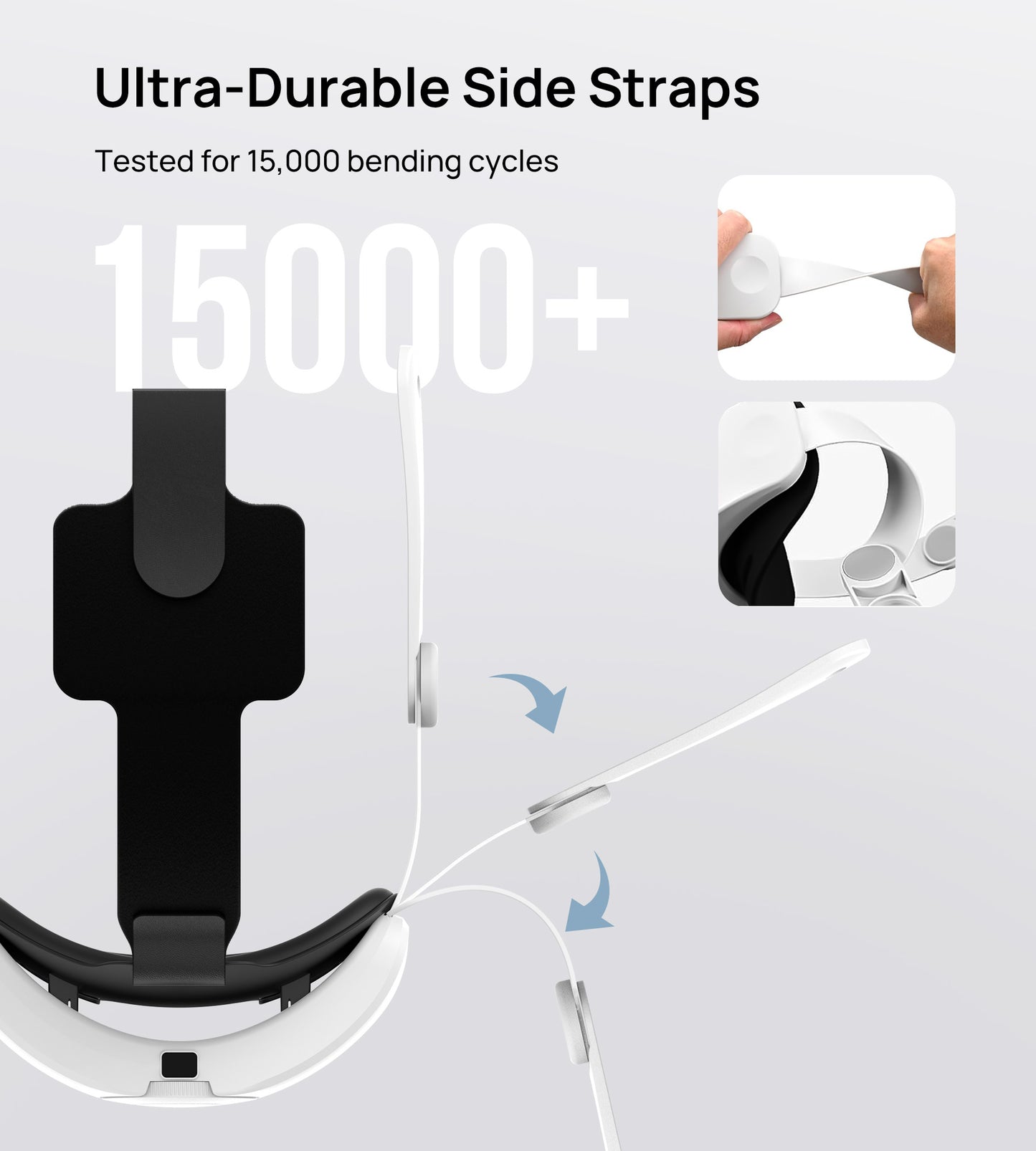 10000mAh Battery for Meta Quest 3S/Quest 3 Head Strap