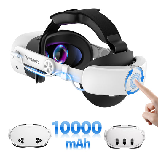 10000mAh Battery for Meta Quest 3S/Quest 3 Head Strap
