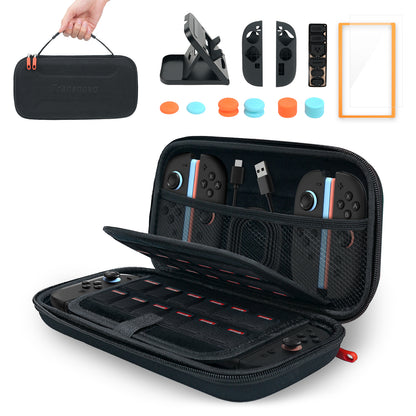 Carrying Case for Nintendo Switch with Game Card Slots, Screen Protector, Joy-Con Protector Cover