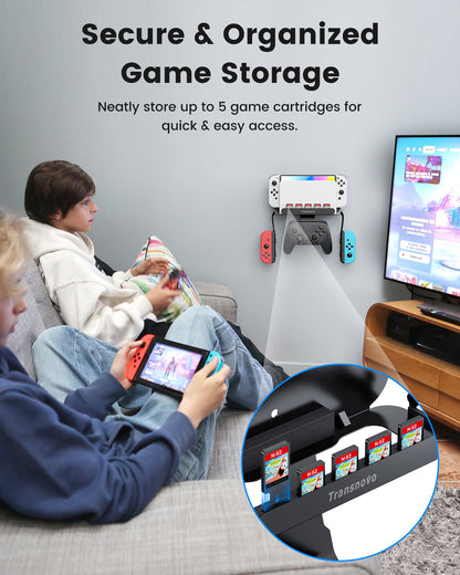 Wall Mount for Nintendo Switch, Charging Dock, Joy-Con