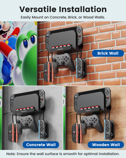 Wall Mount for Nintendo Switch 2, Switch OLED, Nintendo Station, Charging Dock, Joy-Con