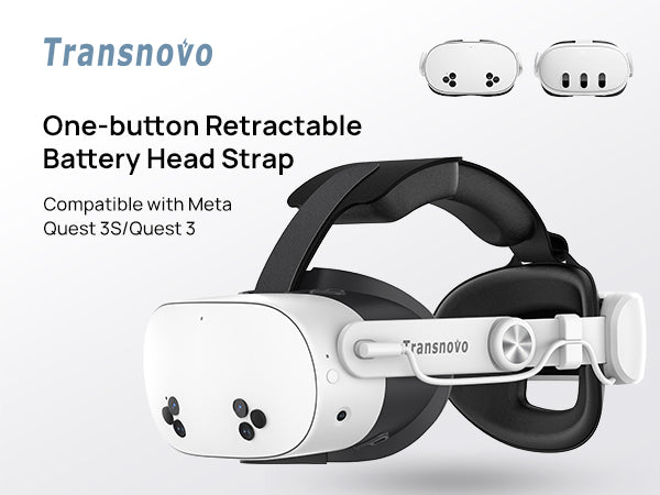 10000mAh Battery for Meta Quest 3S/Quest 3 Head Strap – Transnovo